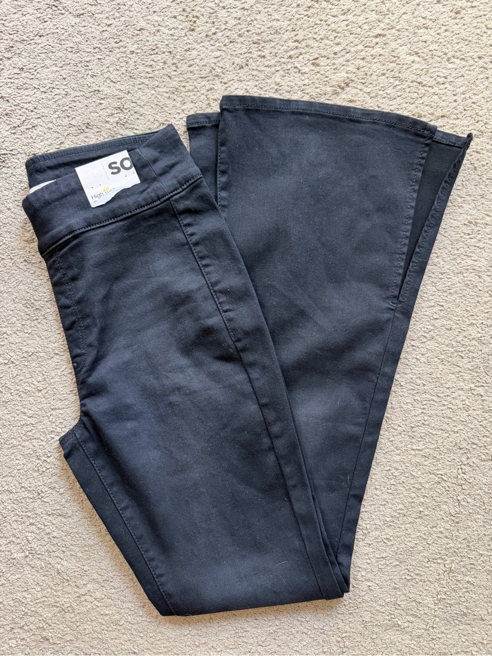 SO Black Wide Leg High-Rise Pants